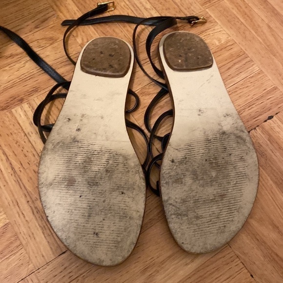 J. Crew Black leather Clara sandals. Made in Italy . Size 7.5 - Picture 5 of 8